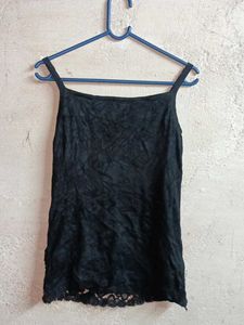 Girls Stylish Lace Cami Top Layered Black 🖤