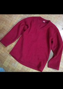 Red V-Neck Sweater