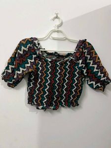 multi colour crop top