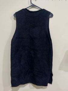 Cozy Black V-Neck Vest