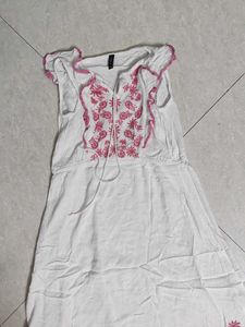 White Embroidered Dress