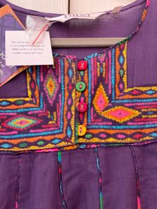 Biba Boho Embroidered Purple Kurti
