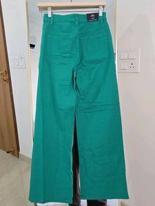 H&amp;M Green Wide Leg Jeans