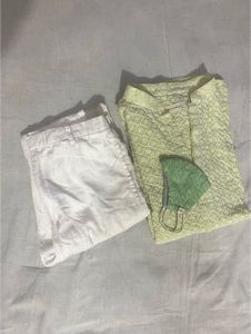 Fresh Mint Green Embroidered Short Kurta Set