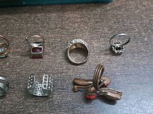 Assorted Gemstone Rings Set