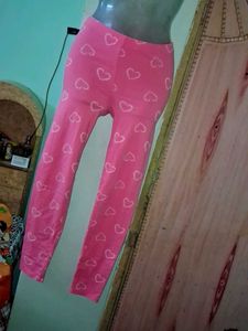 Cute Pink Heart Leggings
