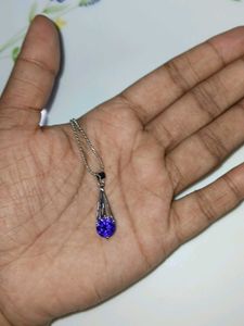 Elegant Purple Gemstone Pendant Necklace💜