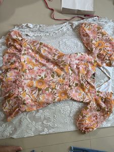 Flowy Floral Puff Sleeve Mini Dress