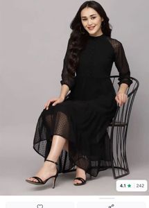 Elegant Black Tiered Dress
