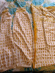 Floral Print Top free dupatta and afgani