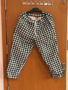Gingham Check Pattern Pants