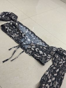 Snake Print Crop Top