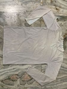 white compression full sleeves innerwear