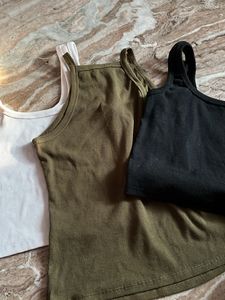 (COMBO of 3) basic ribbed tank tops Set *used*