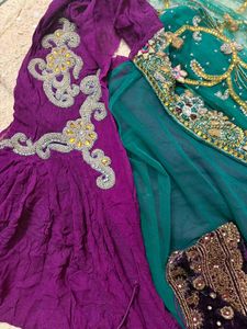 heavy lehanga saree
