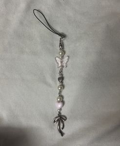 Cute Beaded Charm with Butterfly & Bow