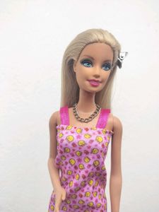 Barbie doll with pink dress
