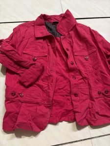Westbound Red Button-Down Jacket (M)