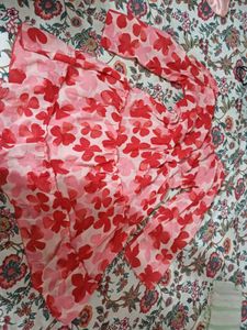 Chic Floral Print V-Neck Mini Dress