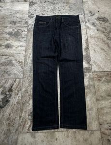 Y2K Smog Denim Dark Wash Straight-Leg Jeans