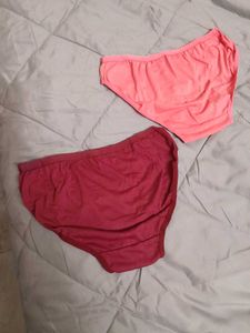 pack of 2 colours - Coral and burgundy briefs