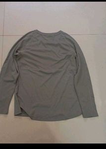 Men's Grey Long Sleeve Athletic T-Shirt