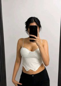 White Bustier Crop Top