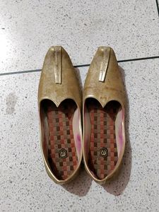 Gold Embroidered Indian Wedding Shoes