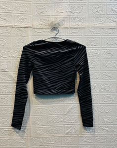 Zebra Print Crop Top