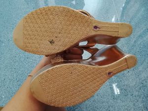 Elegant Rose Gold Embellished Heels