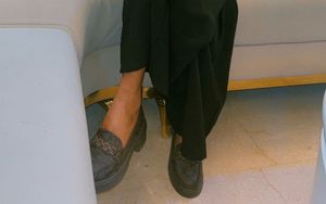 Stylish Loafer Shoes with Chain Detail