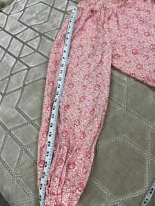 Pink Floral Print Button-Up