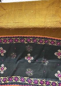 beautiful cotton embroidery saree
