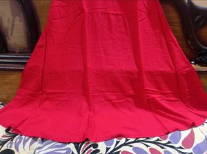 Red &amp; Blue Embroidered Anarkali Dress