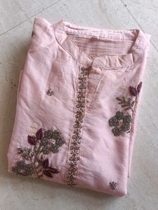 Price Dropped !! Pink Embroidered Kurta