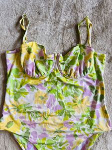 Floral Print One-Piece Swimsuit