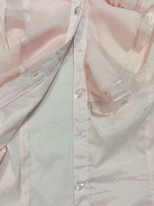 Chic Pink Ruffle Blouse