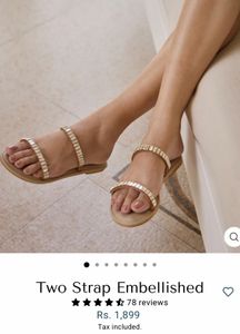 two strap embellished flats from Cai