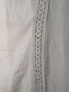 Elegant White Lace Trim Tunic Top