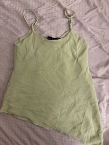 Embellished Green Tank Top
