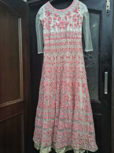Elegant Pink Embellished Anarkali