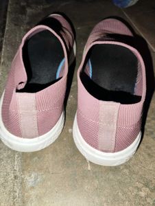Comfortable Pink Slip-On Sneakers