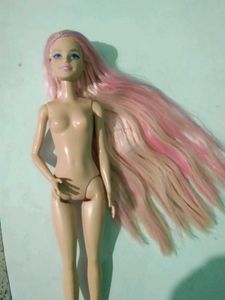 Barbie Doll with Long Pink Hair