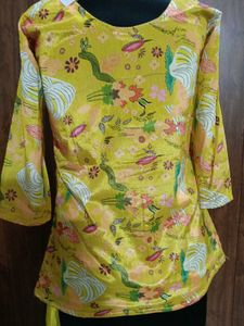 Embroidered Yellow Kurta Set with Palazzo