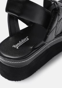 Roadster Women Black Open Toe Heeled Flats