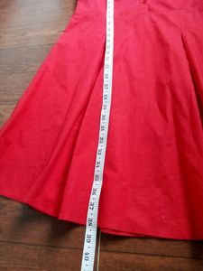 Collared Red Skater Dress