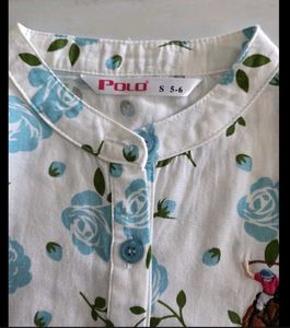 Floral Print Button-Up Blouse