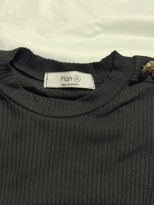Chic Black Ruffled Sleeve Top