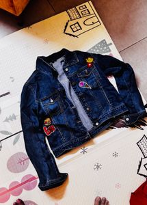 Funky Denim Jacket with Patches