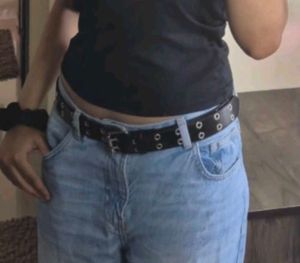 light wash denim wide leg jeans ◇